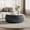 Grey, variant on YWEN 27.55" Round Marble Coffee Table,Modern Fluted Coffee Table with White Sintered Stone Top & Black PU Leather Covered, Modern Drum Coffee Cocktail Center Tables for Living Room,No Need Assembly