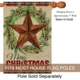 thumbnail image 3 of Barn Star Wreath Happy Winter Double Sided Merry Christmas House Flag 28 x 40 inch, 3 of 6