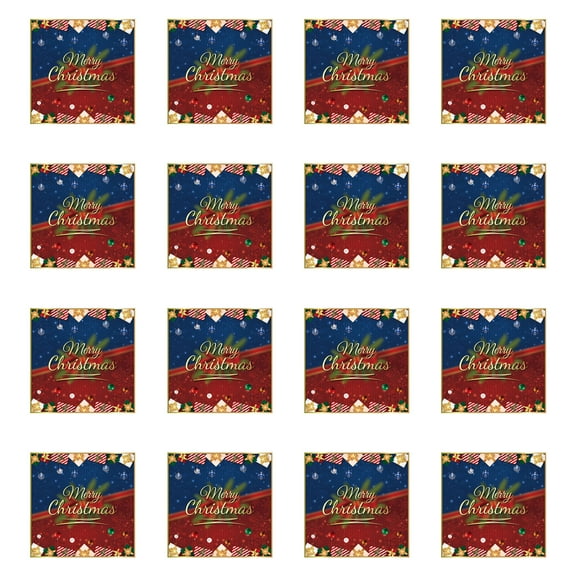 Merry Christmas Napkin Paper, Red Blue, Surprise Gift Garland, Vintage Fashioned, Lunch Dinner Napkin, Dessert, Bread Fruits, Disposable Dinnerware Party Supplies, BBQ Picnic Favor