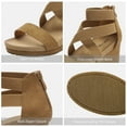 Dream Pairs Women's Elastic Ankle Strap Sandals Wedge Open Toe Platform
