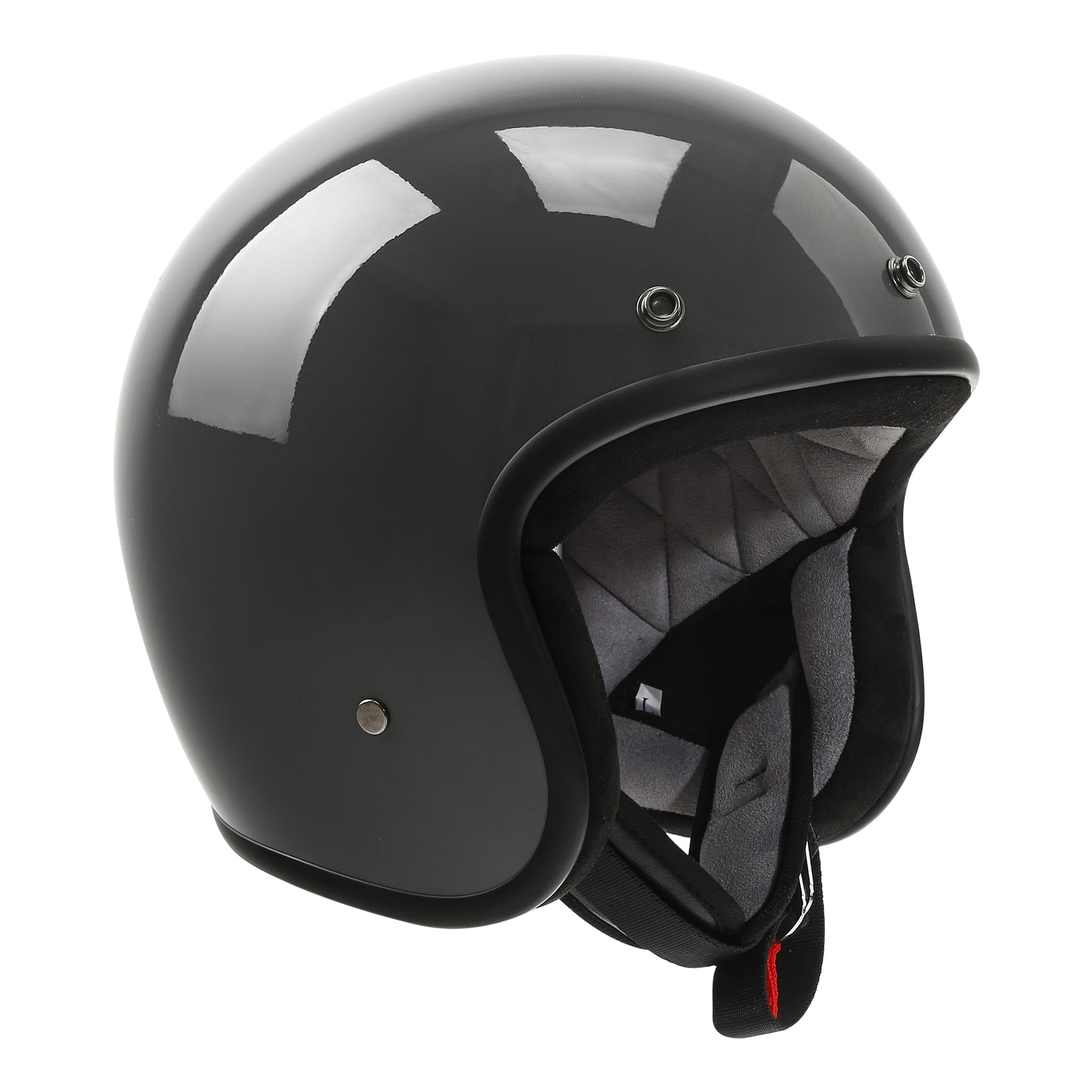 Jet Helmet Cafe Racer Open Face Motorcycle SunVisor Custom Scooter Mt Black 