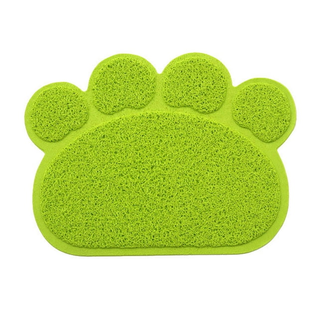 Tapis de Litière pour Chat PVC Antidérapant en Forme de Patte