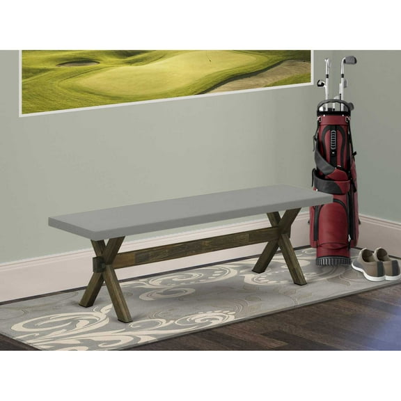 East West Furniture Dining Chair Distressed Jacobean & Cement, XB796