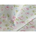 thumbnail image 3 of Ambesonne Flower Quilted Coverlet 2 Pcs, English Garden Vibes Roses, Twin Size, Eggshell Fawn and Soft Blue, 3 of 4