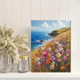 thumbnail image 2 of UXIEQU 2D Flat Coastal Wildflower Canvas Wall Art, Seaside Summer Beach Landscape Print, 15.75x11.81 Inches Nature Home Decor, 2 of 8