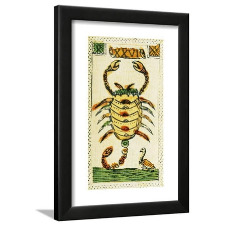 - Tarot Card for Scorpio, 16th Century, Italy Framed Print Wall Art