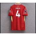 thumbnail image 1 of Camiseta De Manga Corta De Verano Con Estampado Clásico De Estrellas De Van Dijk, Número 4 De Local Del Liverpool, Temporada 224-25M, 1 of 2