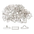 thumbnail image 4 of Juego de 20 piezas de ajustadores para tirantes de lencería, clips de costura, ganchos y broches para lencería. Plata, 4 of 9
