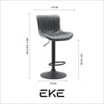 thumbnail image 2 of Banco Giratorio Respaldo EKE Life Home Cocina Desayunador Barra Moderno Gris, 2 of 4