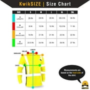 KwikSafety (Charlotte, NC) OPERATOR Long Sleeve Safety Shirt (w/ POCKET & Solid Reflective Tape) Class 3 ANSI OSHA Custom High Visibility Construction Security Hi Viz Clothing Gear Men | Yellow Small
