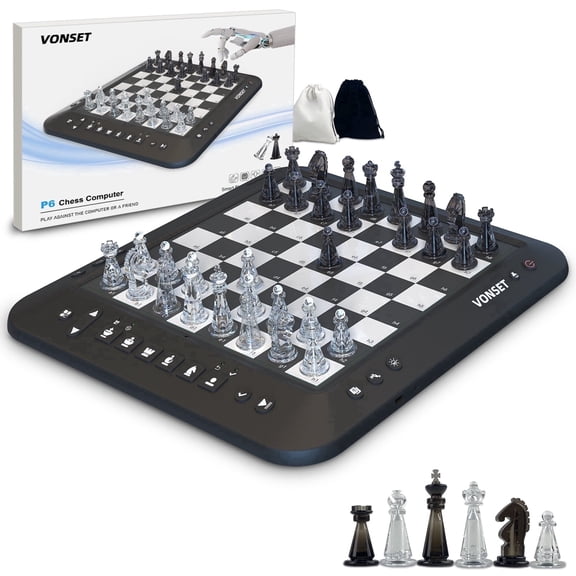 Vonset P6 chess computer Smart Electronic Chess board Electronic Chess Board for Beginners Chess Lovers Chess Board Electronic