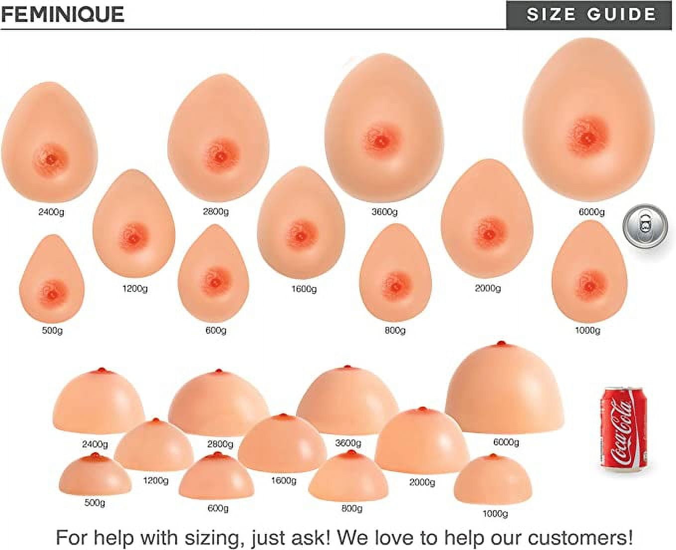 Feminique Silicone Breast Forms - Transgender, Mastectomy, Crossdresser -  DDD Cup (6000g) - Nude Pair 