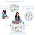 thumbnail image 3 of Posh Creations Bean Bag Stuffable Cover Only-Toy Organizer,Canvas,Kids,3 ft,Multicolor Hearts, White, 3 of 3