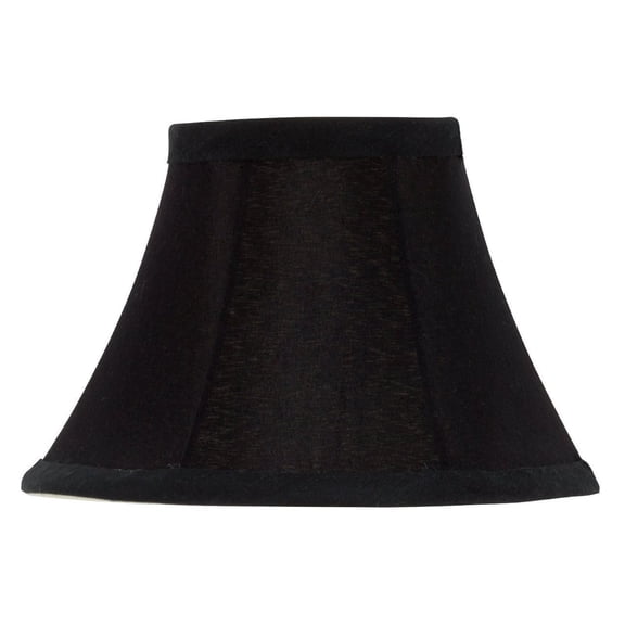 Black Bell 6 Inch Chandelier Lampshade cream colored interior