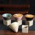 thumbnail image 1 of kurtrusly Pottery Tea Cup Hand Crafted Kung Fu Tea 100ml for Tea Lover Indoor Outdoor Light Yellow, 1 of 8