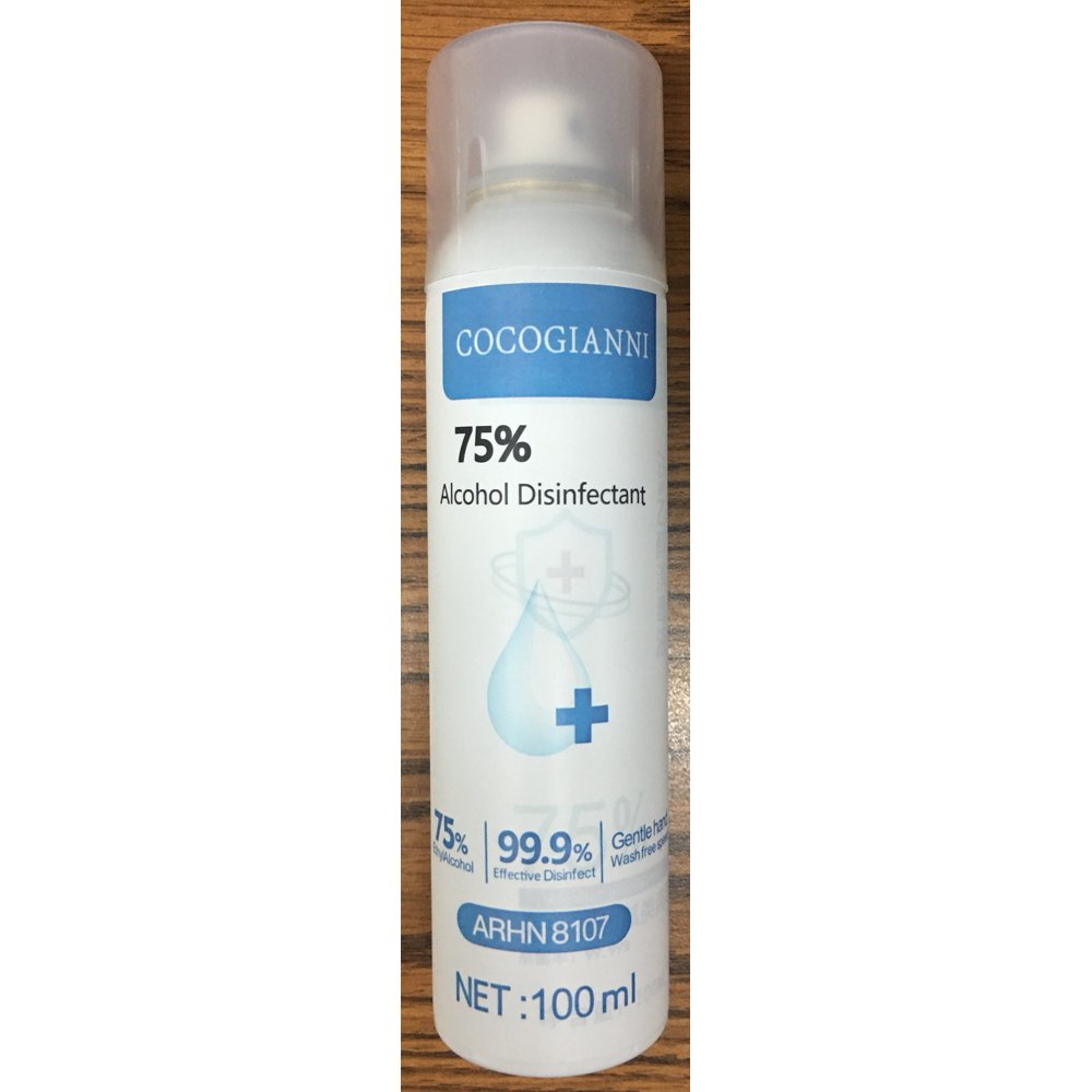 75 Ethyl Alcohol Disinfectant Aerosol Can Net 3.3oz (100ML) Walmart