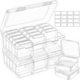 thumbnail image 5 of CCF Small Clear Plastic Beads Storage Container and Organizer Transparent Boxes with Hinged Lid for Storage of Small Items, Jewelry, Diamonds,Nail, 5 of 10