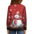 thumbnail image 3 of Jiueut Christmas Cute Tops for Girls 5-6 Snowman Snowflake Shirt Toddler Girl Oversized Sweatshirts Long Sleeve Shirts Crewneck Xmas Hoodies Casual Loose Pullover Tops, 3 of 7