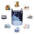 thumbnail image 6 of LNWH Laundry Basket, Fantasy Winter Night Pattern Foldable Laundry Hamper With Handles Waterproof, Small Size, 6 of 8