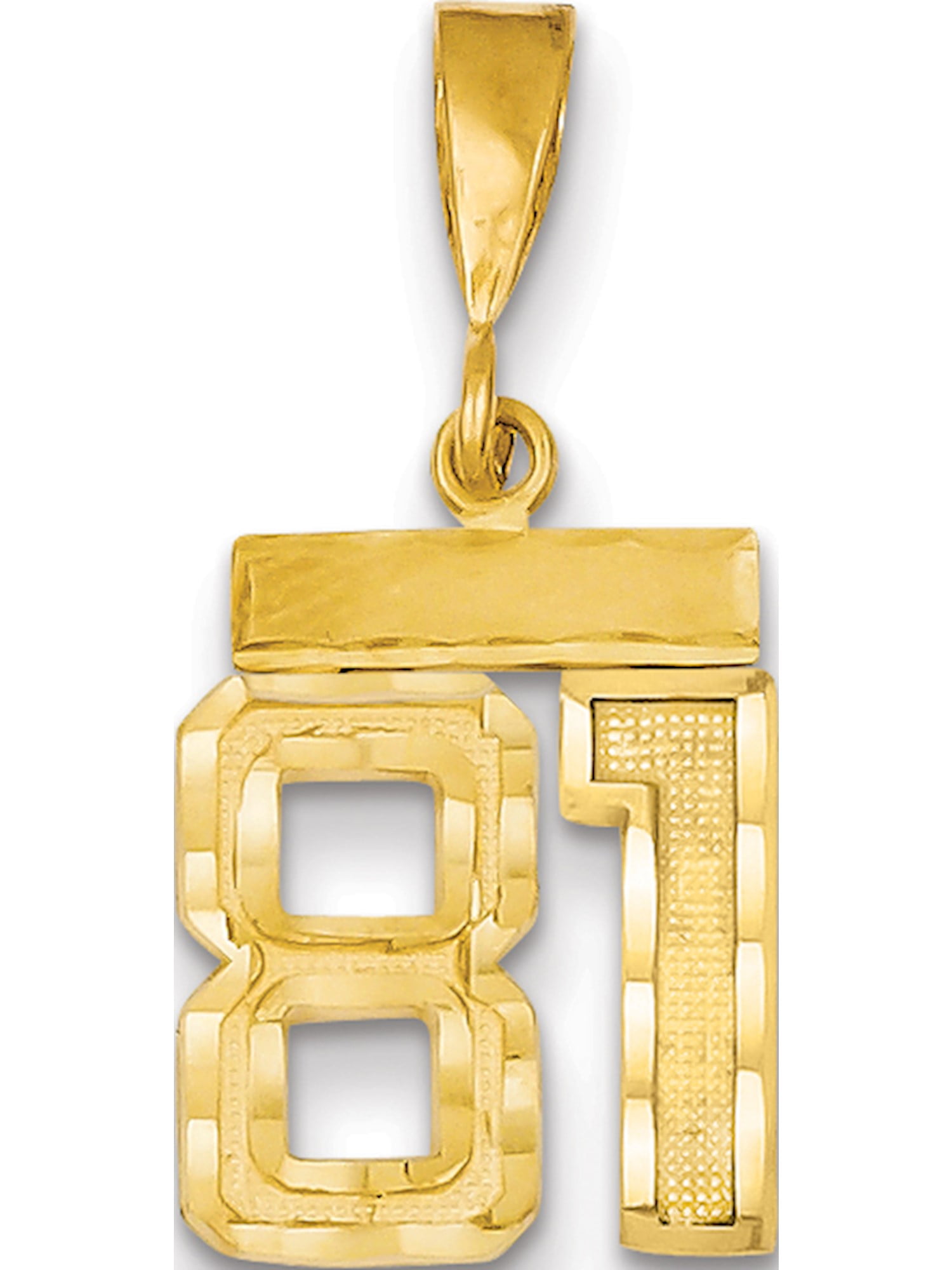 14K Yellow Gold Small Polished Number 47 Charm