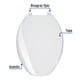 thumbnail image 3 of Asiento elongado para WC, 45 cm, blanco, 3 of 3