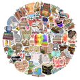 thumbnail image 1 of CHAO 50 pegatinas de estilo para libros pegatinas para botellas de agua vaso equipaje monopatín parachoques taza álbum de recortes Regalo para niños adolescentes y adultos, 1 of 3