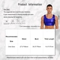 thumbnail image 7 of Yeahdor Mens Sleeveless Vest Tank Top Metallic Crop Top Pole Dance Costume Rave Party Clubwear Lake Blue One Size, 7 of 7