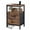 Antique Wood, variant on EDX bedside table, featuring a built-in socket with USB/Type-C interface and adjustable drawers (two drawers). Suitable for bedroom space-saving design. Black
