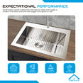 thumbnail image 5 of KBFmore 25 inch Undermount Topmount Single Bowl Laundry Utility Sink with 3 Pieces Sink Gadgets, 5 of 12