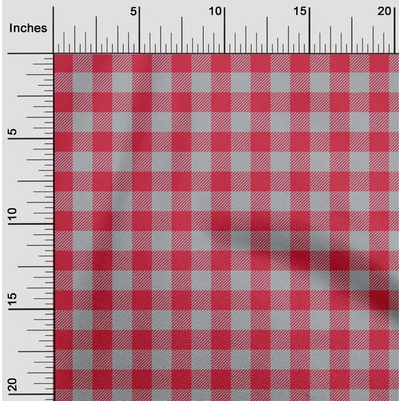 oneOone Cotton Poplin Twill Light Gray Fabric Gingham Check Sewing Fabric By The Yard Printed Diy Clothing Sewing Supplies 56 Inches Wide