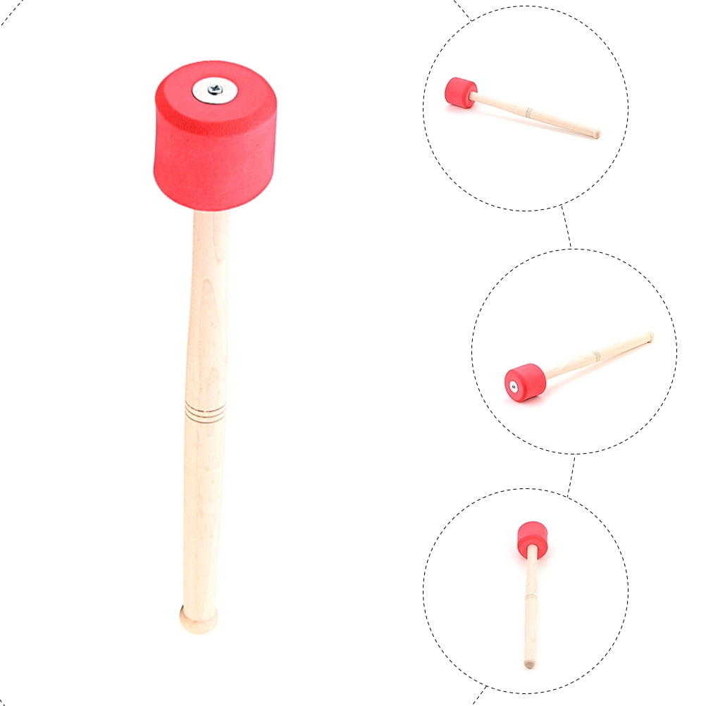 Hemoton 2-Pack Wooden Drum Mallets for Percussion Instruments, Bass Drumsticks Set with Wood Handles