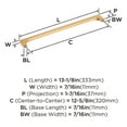 thumbnail image 6 of Amerock Merced 12-5/8 inch (320mm) Center-to-Center Champagne Bronze Cabinet Pull, 6 of 7