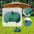 thumbnail image 5 of S SERENABLE Base de Parasol de Patio Robuste Carrée Remplie d'Eau pour Jardin Cour Arrière Plage Vert, 5 of 5
