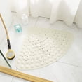 thumbnail image 1 of Bath Mat Non-Slip Tub Shower Mats Bathtub Mat for Adult Kids, Machine Washable (Triangle, 28 x 28 Inch, Beige), 1 of 4