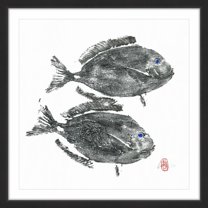 "Black Tang Twins" Framed Painting Print