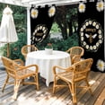 thumbnail image 4 of Outdoor Curtains for Patio Waterproof, Black Daisy Bees Outdoor Privacy Panels Grommet, Spring Farmhouse Honey Floral Rings Blackout Outside Curtains for Porch/Cabana/Pergola/Gazebo 54"x84", 1 Panel, 4 of 8