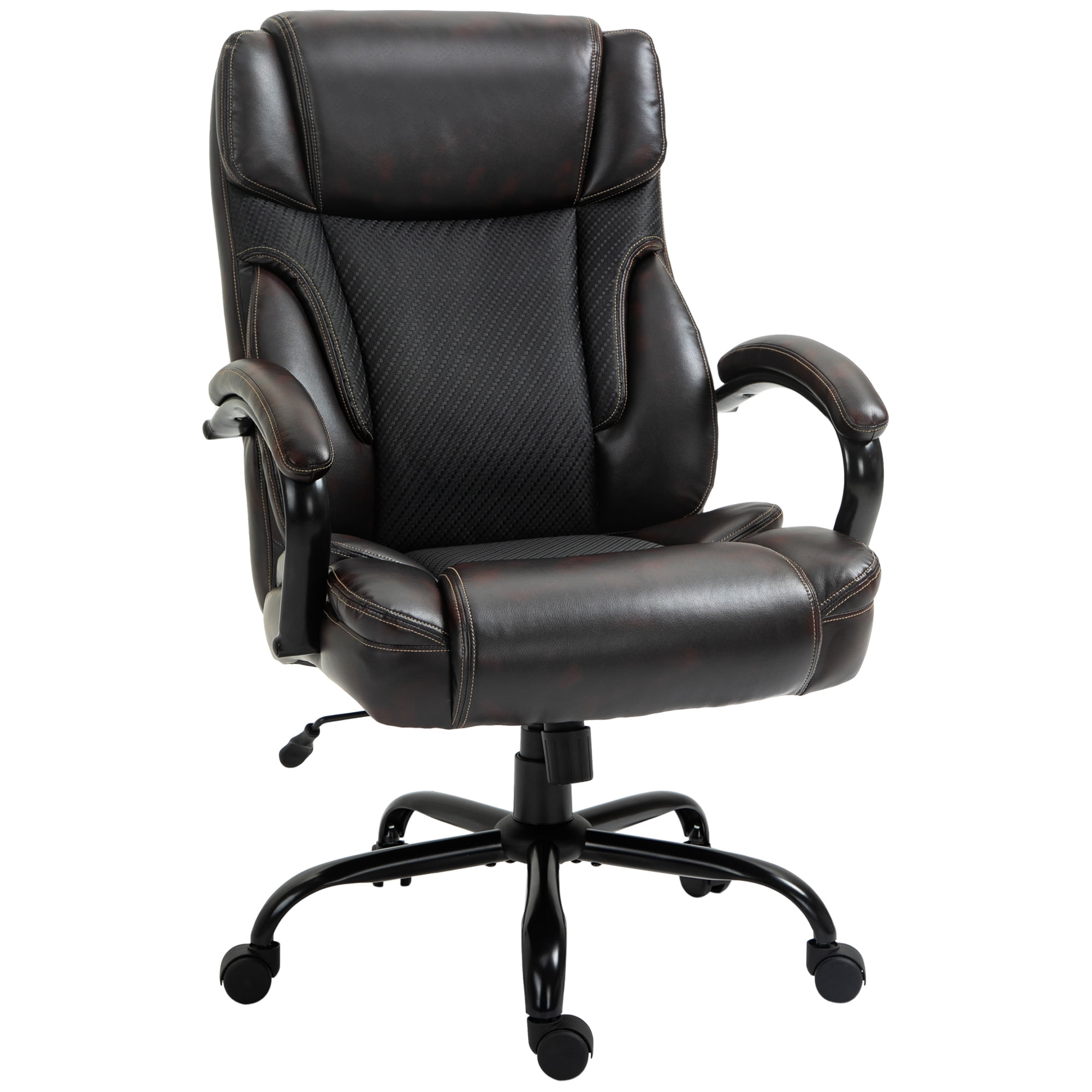Black EXECUTIVE LEATHER OFFICE Chair Computer Desk Task Brown Gray Ergonomic 