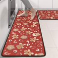 thumbnail image 2 of Kitchen Rugs Sets Of 2,Red Christmas Gingerbread and Mitten Pattern Anti Fatigue Kitchen Mat Rugs Non Slip Washable,Decorative Kitchen Floor Mats for Kitchen,Sink,Laundry,17"x47"+17"x47", 2 of 5