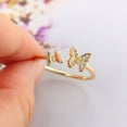 thumbnail image 6 of KDSJSXW Thumb Rings for Women Cute Minimalist Butterfly Design Ring Delicate Jewellery Gifts for Women Gold Engagement Rings for Women Costume Jewelry for Women Thumb Rings for Women(Silver,5), 6 of 6