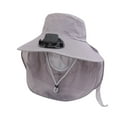 thumbnail image 1 of Sombreros para mujer con ventilador solar, visera, protección solar, ventilador de carga, sombreros de protección solar, prácticos sombreros de poliéster para mujer, 1 of 1