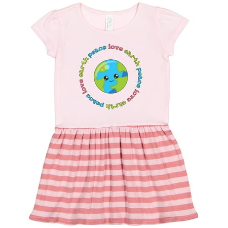 

Inktastic Peace Love Earth Gift Toddler Girl Dress