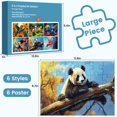 thumbnail image 2 of Puzzle de 24 piezas para personas mayores, piezas grandes, paquete de 6 colibríes, 2 of 7