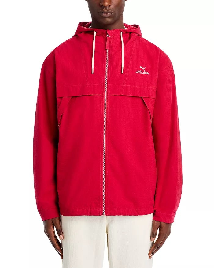 Puma A. C. Milan Mens Seersucker Full Zip Hooded Track