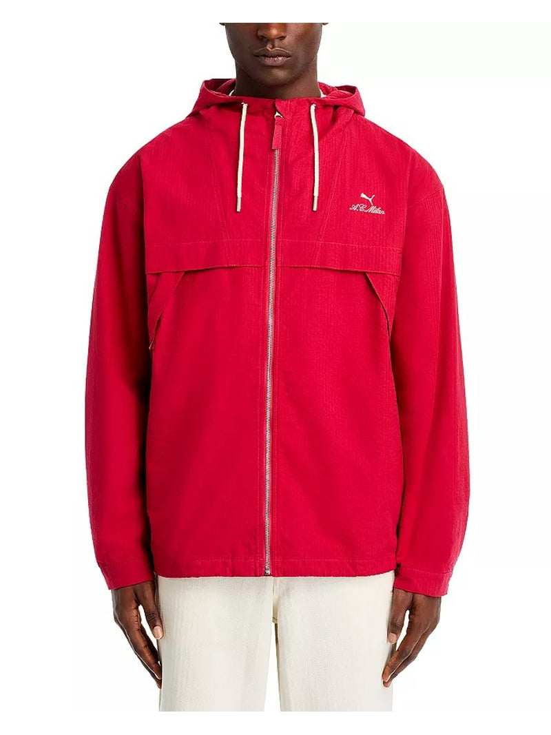Puma A. C. Milan Mens Seersucker Full Zip Hooded Track
