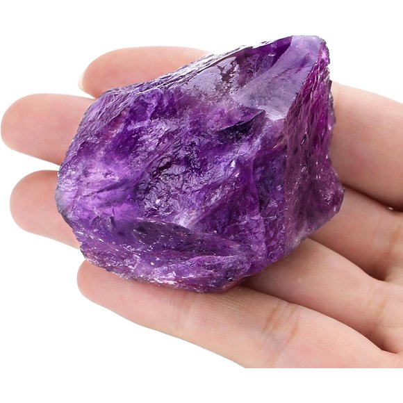 XIANNVXI Amethyst Raw Crystals, 1.8-2.2inch Healing Crystals Natural Rough Stones for Tumbling, Cabbing, Decoration, Polishing, Wire Wrapping & Energy Work