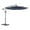 Navy Blue, variant on 10Ft Solar-Powered Umbrella, Patio Umbrella With Hand-Crank Lift And Easy-Tilt System,LED Offset Hanging Market Patio Umbrella For Backyard, Garden & Deck,Orange