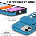 thumbnail image 3 of TECH CIRCLE Case for iPhone 11, [Built-in 2 Micro-SIM Card Slots] Slim Soft Shockproof Protective Cover with Ring Holder Stand + Card Holder Pocket + Eject Pin Holder - Blue, 3 of 8