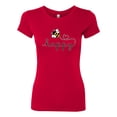 thumbnail image 2 of Wild Bobby, Bee Happy Motivational Inspirational Teachers, Pop Culture, Women Slim Fit Junior Tee, Red, Large, 2 of 4
