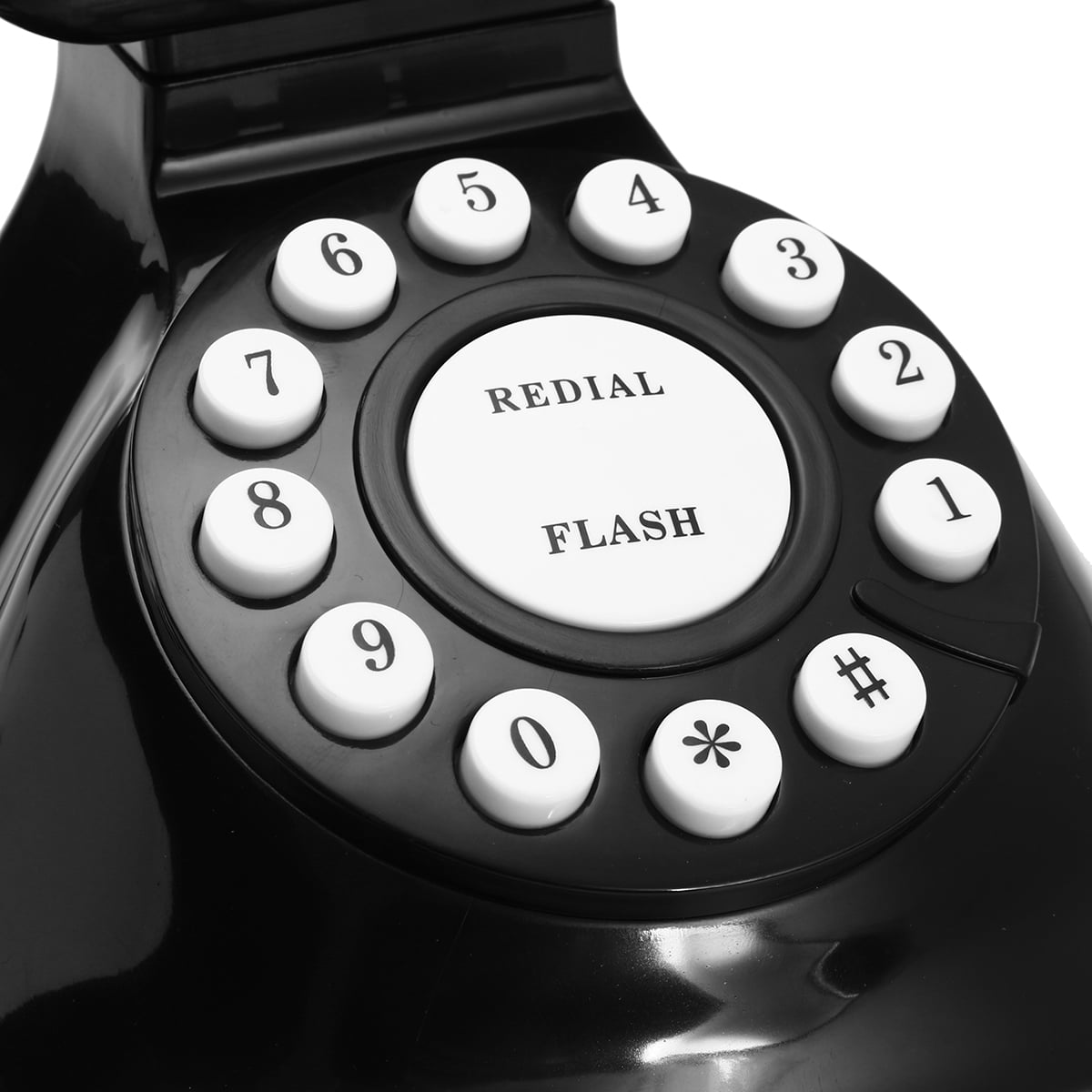 Vintage Black Telephone Retro Phone Wired Cored Landline Desk Model Home Decoration Antique Office Family Living Room Com Decoration Antique Retro Office Phone, Antique Black Desk Phone