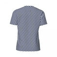 thumbnail image 6 of T Shirt For Men Candy Cane Stripes Mini Navy Blue Harajuku Running Short Sleeve Quick-drying Tshirt, 6 of 7